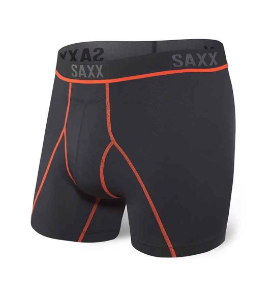 Bóxer SAXX Kinetic HD Brief - Negro/Naranja