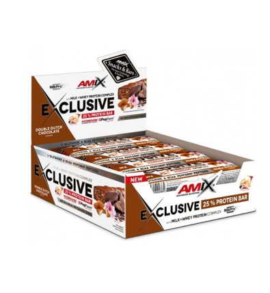 Caja de Exclusive Protein Bar 24x40gr de Amix Nutrition