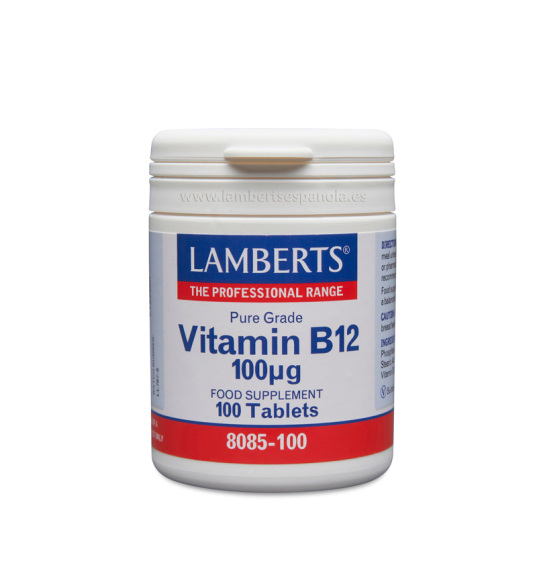 Vitamina B12 100 mcg 100 tabletas de Lamberts