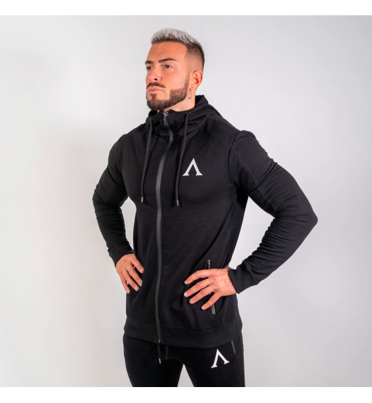 Premium Zip Hoodie - Black de Agomgym