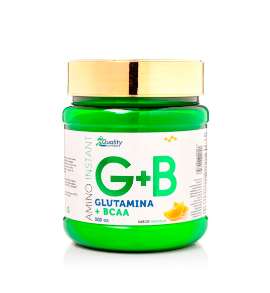 Glutamina y Bcaas 500gr de Quality Nutrition