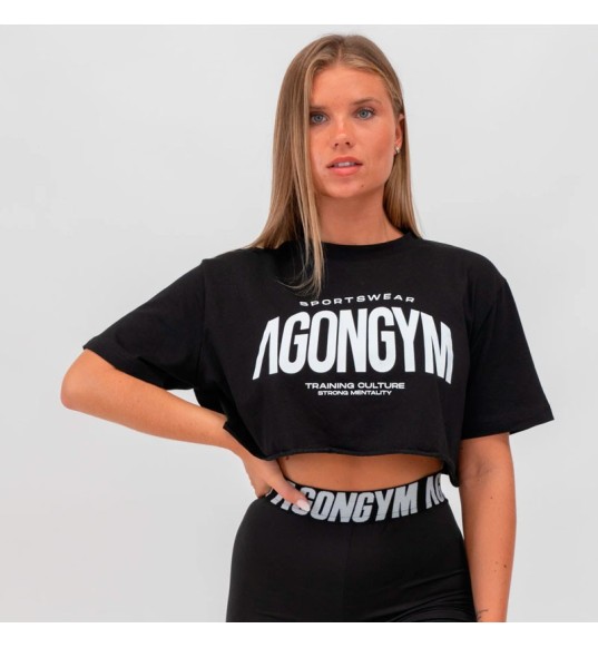 Crop Top Training Culture - Black de Agongym