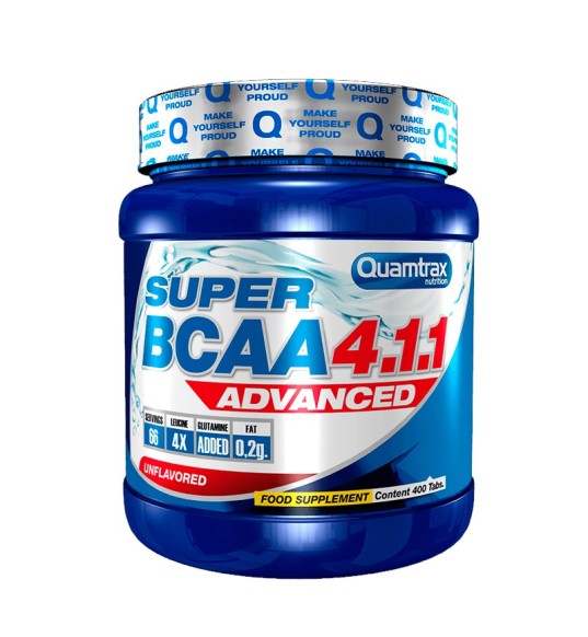 Super BCAA 4.1.1 Advanced 400 Tabletas de Quamtrax Nutrition