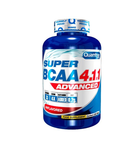 Super BCAA 4.1.1 Advanced 200 Tabletas de Quamtrax Nutrition