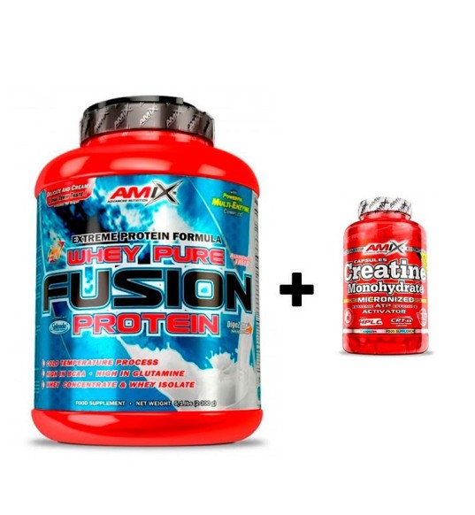 Whey Pro Fusion Amix 2270gr + Creatina Monohidrato 30 cápsulas