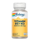 Vitamin D3 + K2 4000UI 60 Vegecaps - Solaray