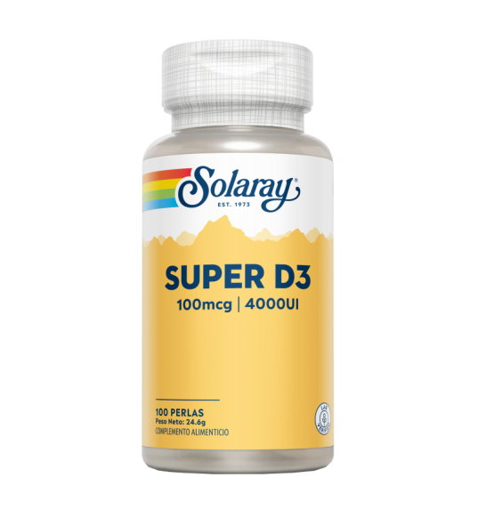 Super D3 - 4000 UI -100 Perlas - Solaray